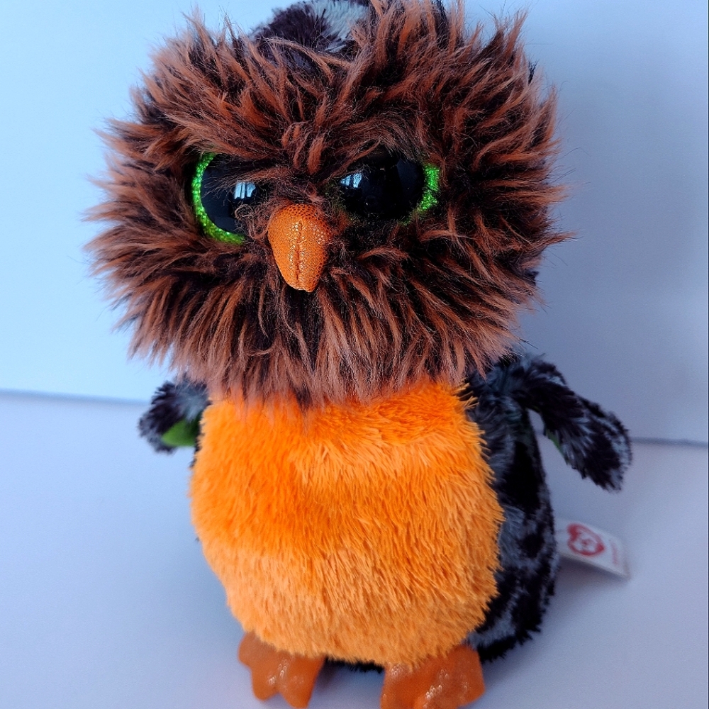 Ty Collectible Beanie Boo Midnight the Owl Big Eyed Plush